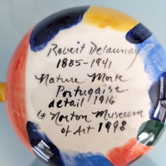 Robert Delaunay Nature Morte Colorful Pottery Pitcher - Signed Norton Museum Art - Picture 8 of 9